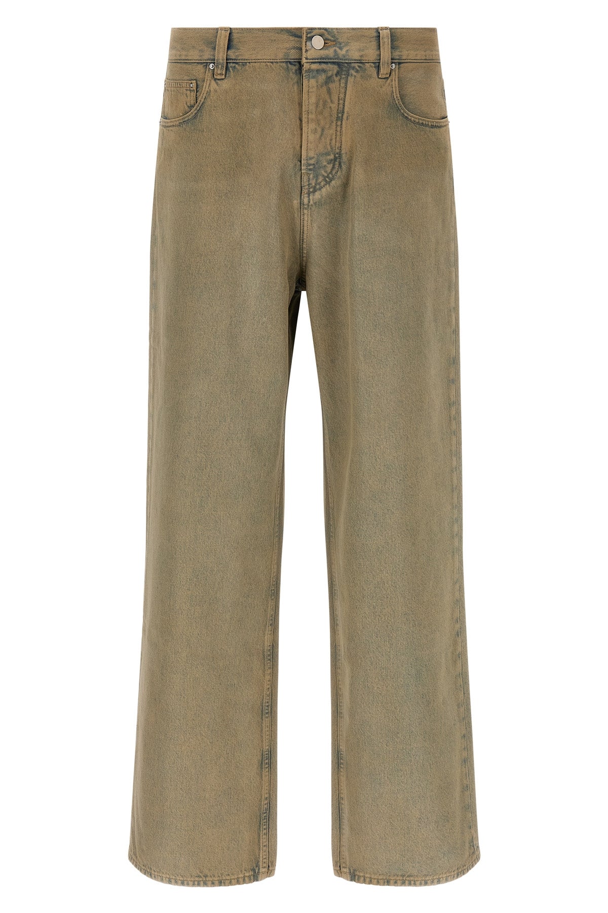 overdyed cotton denim jeans