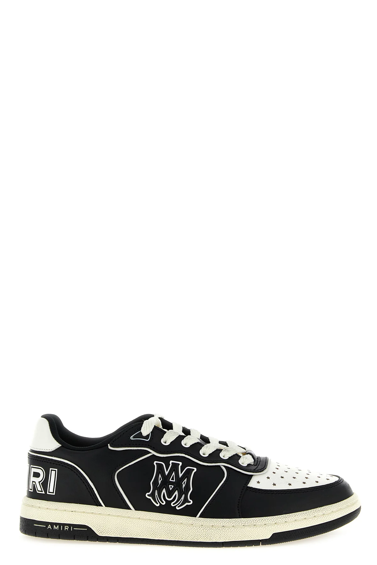 AMIRI 40 newport used-effect leather sneakers