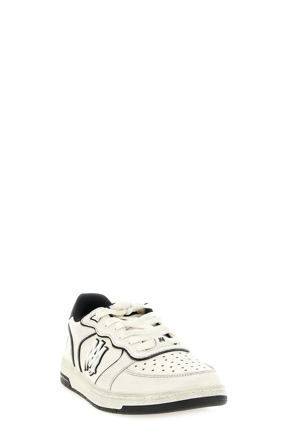 newport used-effect leather sneakers