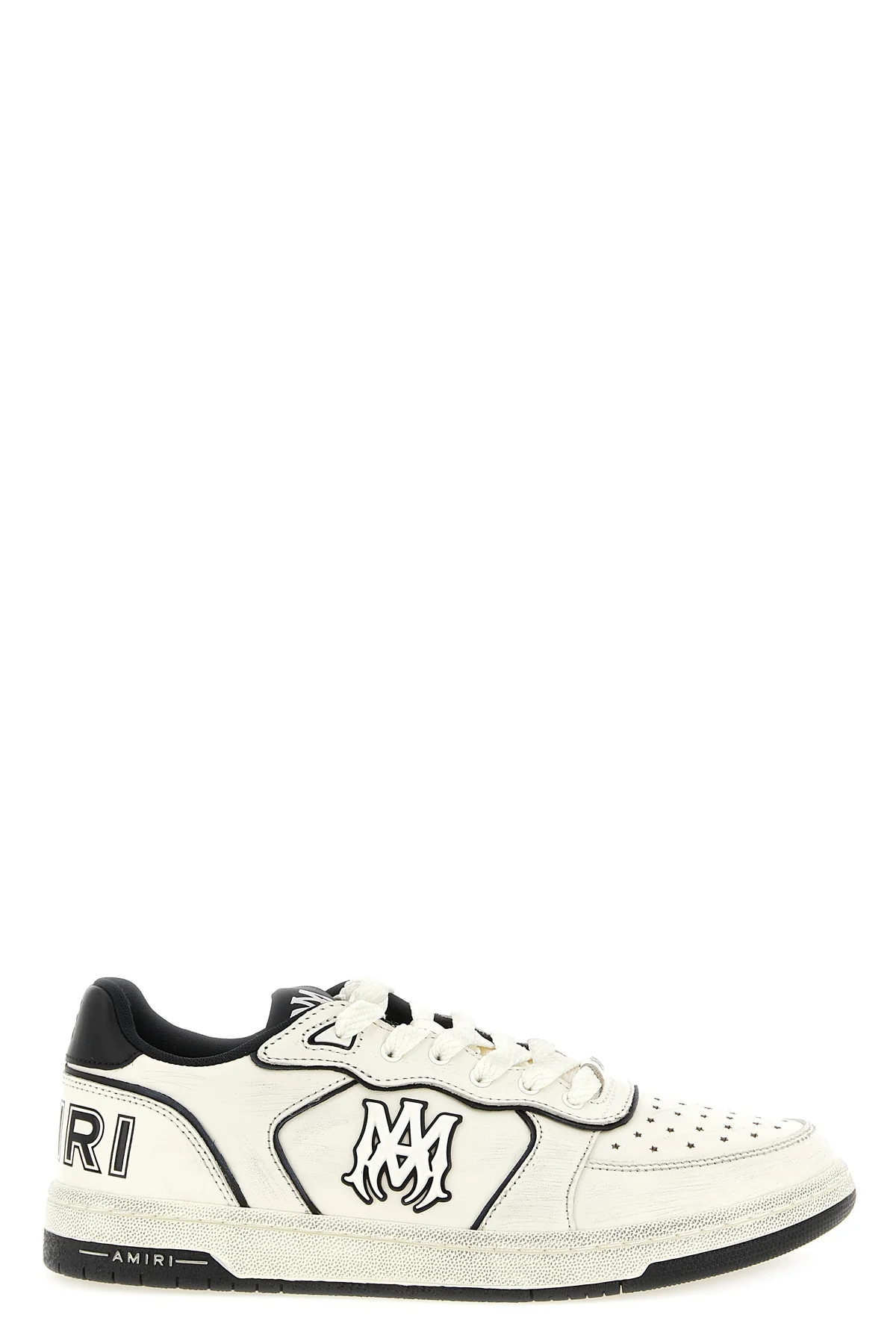 AMIRI 40 newport used-effect leather sneakers