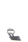 aren patent leather and lamé thread patent leather slingbacks
