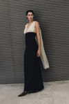 long mara dress in stretch virgin wool of medium weight