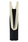 long mara dress in stretch virgin wool of medium weight
