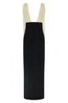 long mara dress in stretch virgin wool of medium weight