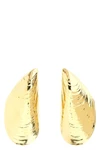 mussel shell earrings in 24k gold-plated brass