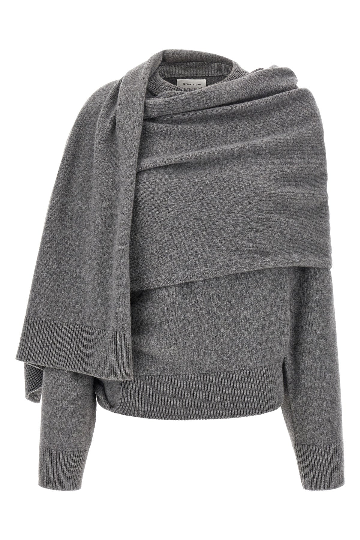 the armarium alida sweater redefines knitwear through a hybrid and innovative