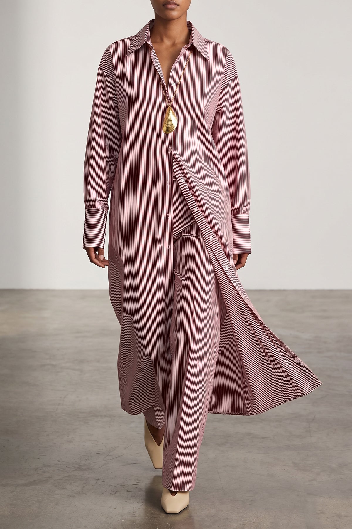 malik long chemisier dress