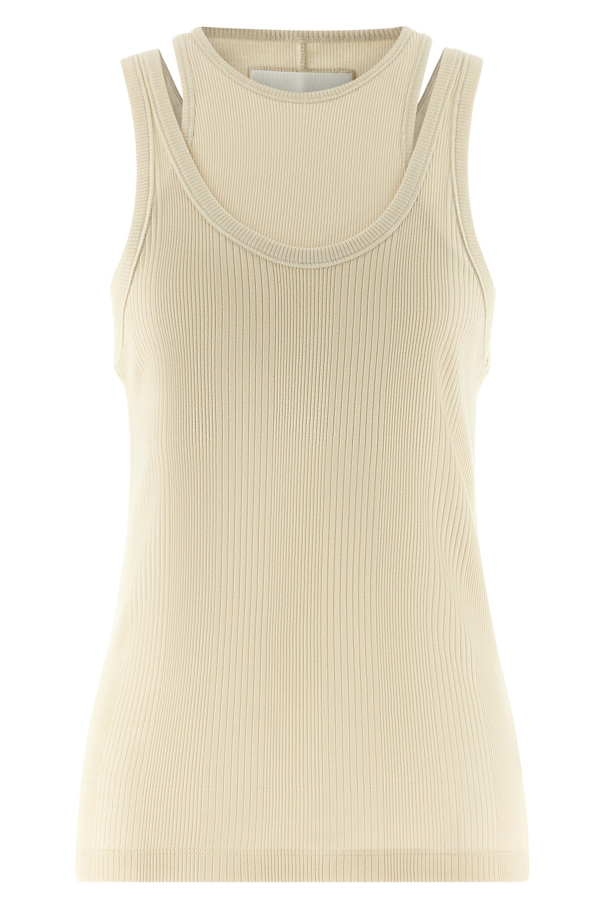 ARMARIUM M filippa ribbed stretch cotton top