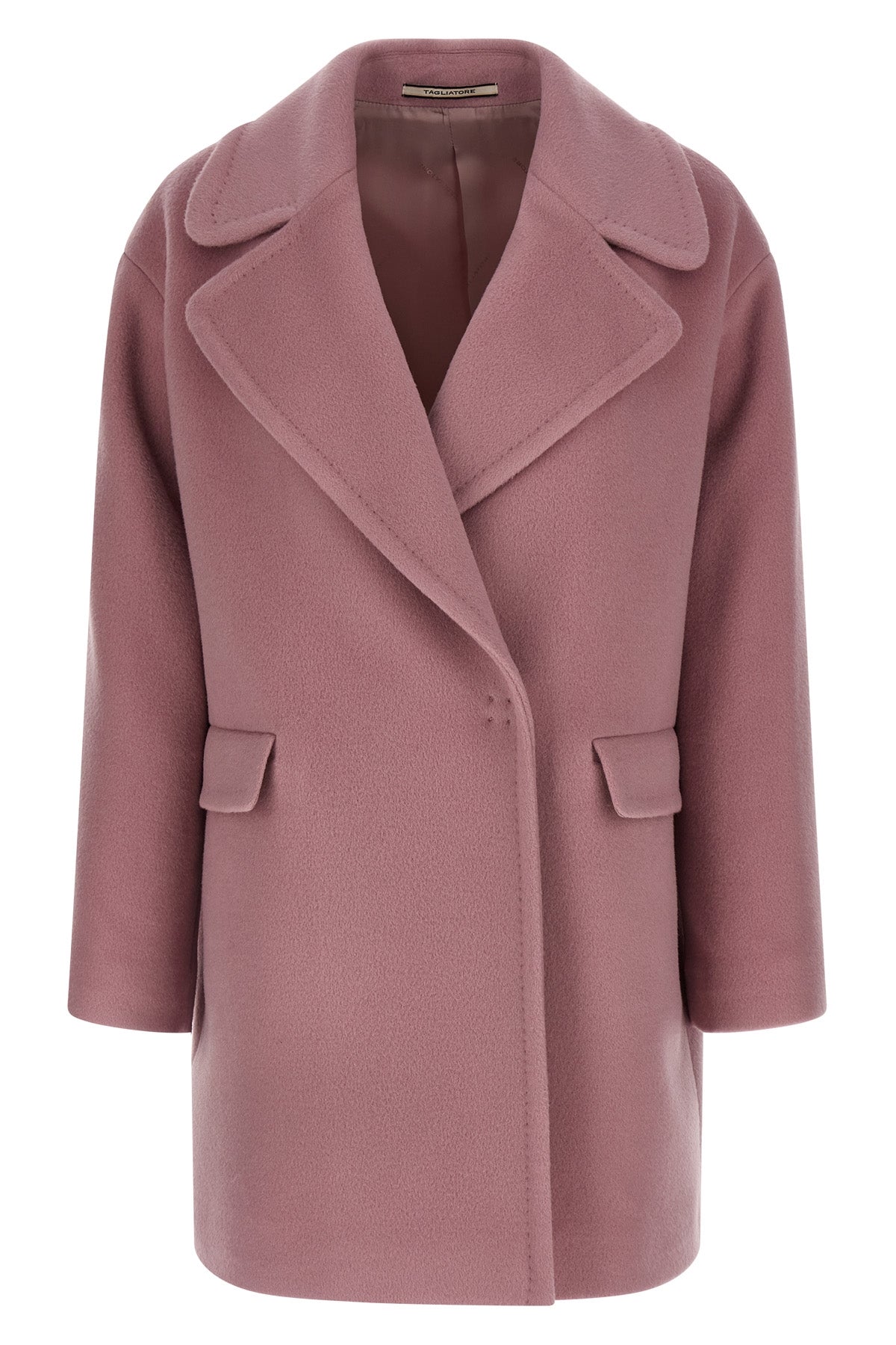 TAGLIATORE 38 astrid double-breasted virgin wool and mohair coat