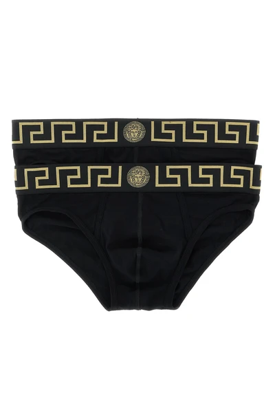 greca stretch cotton jersey 2-pack briefs set
