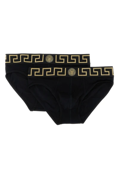 the bi-pack of versace stretch cotton briefs