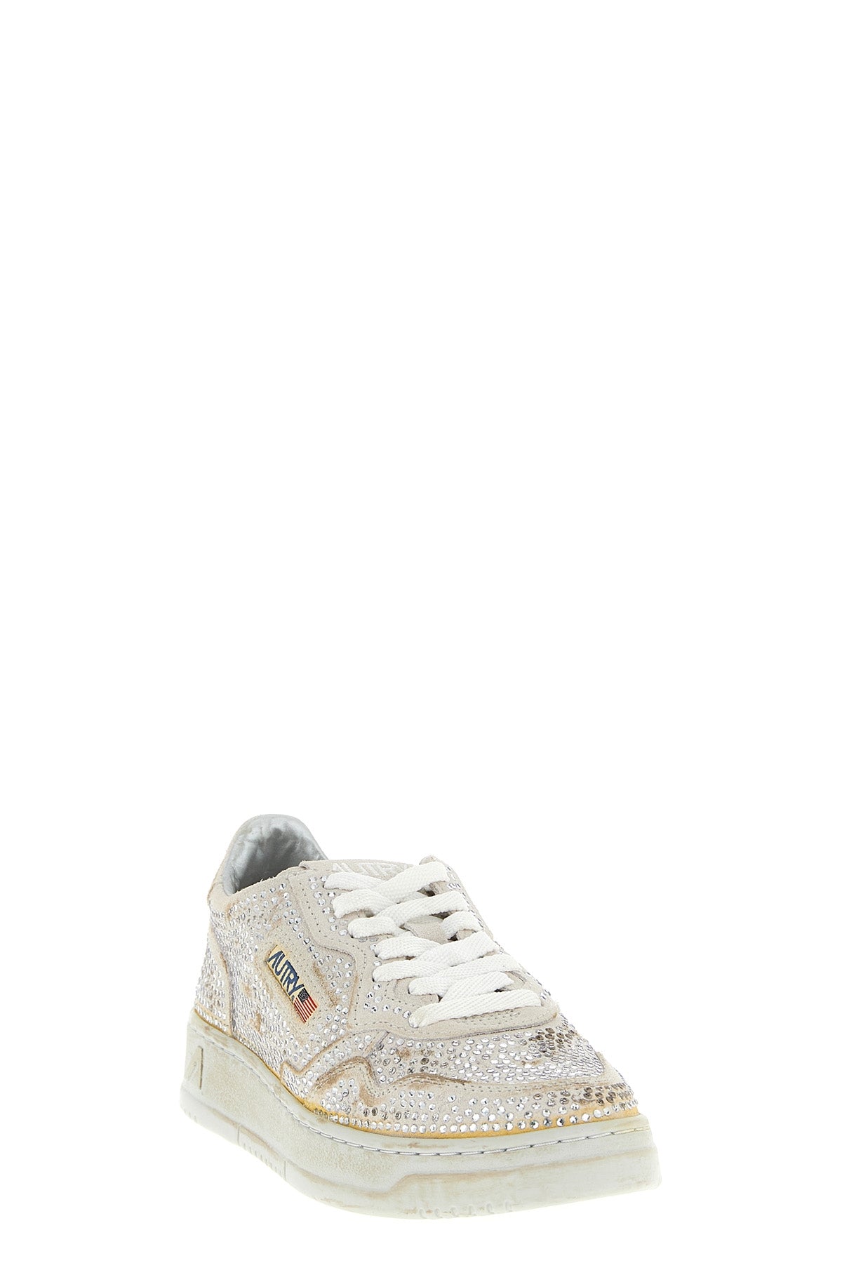AUTRY 36 medalist capsule bloom sneakers in used-effect suede