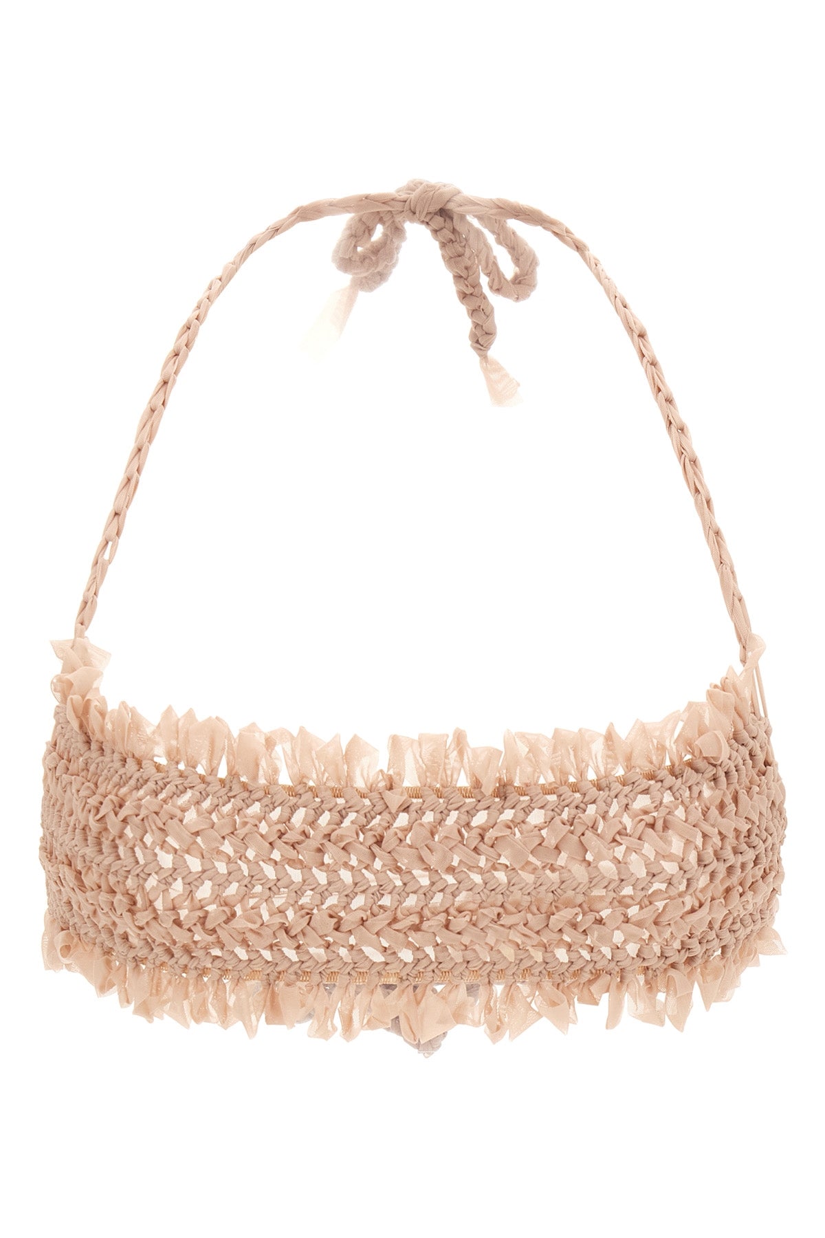 ALLIS OS aurora bikini top in stretch tulle handmade