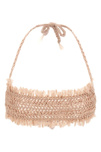 aurora bikini top in stretch tulle handmade