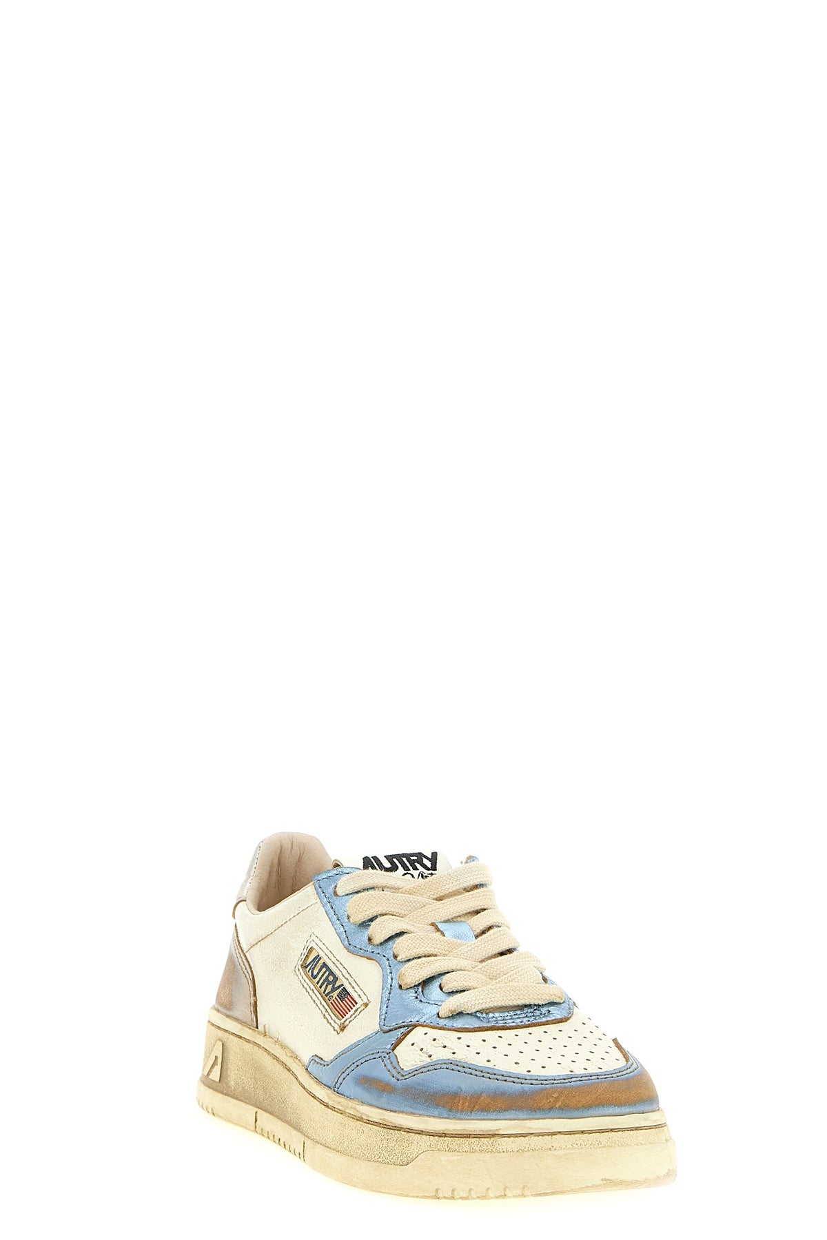 AUTRY 36 medalist low super vintage used-effect leather sneakers