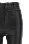napa leather leggings in leather and stretch fabric