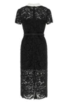the self-portrait black lace contrast collar midi dress is constructed