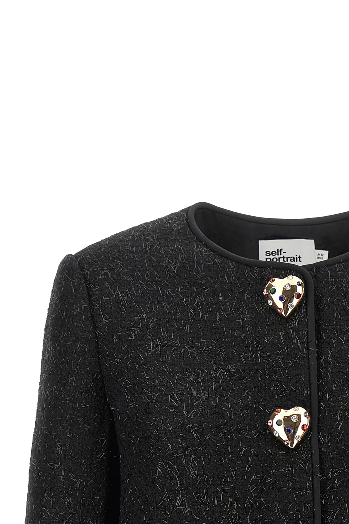 the self-portrait cropped jacket redefines the codes of contemporary tailoring t