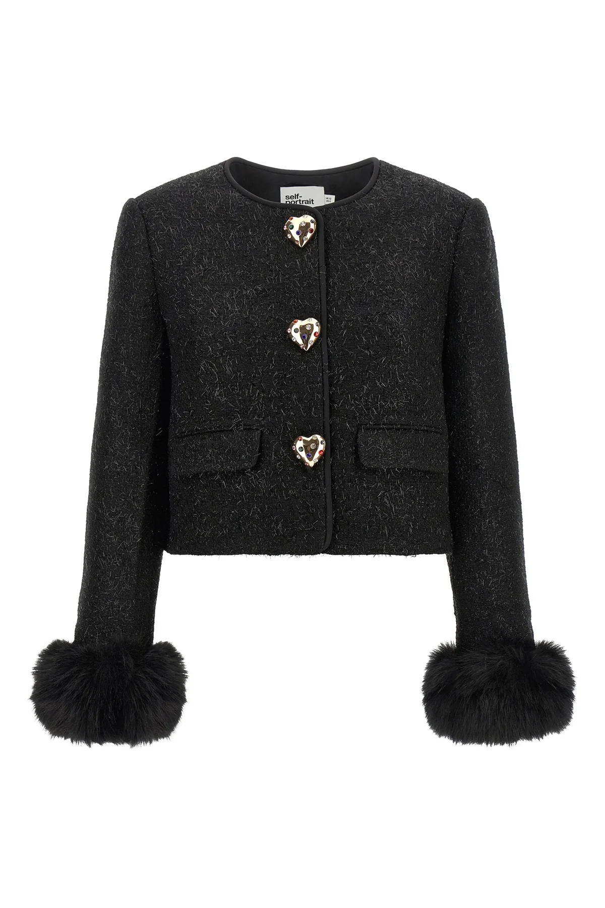 SELF PORTRAIT 6 the self-portrait cropped jacket redefines the codes of contemporary tailoring t