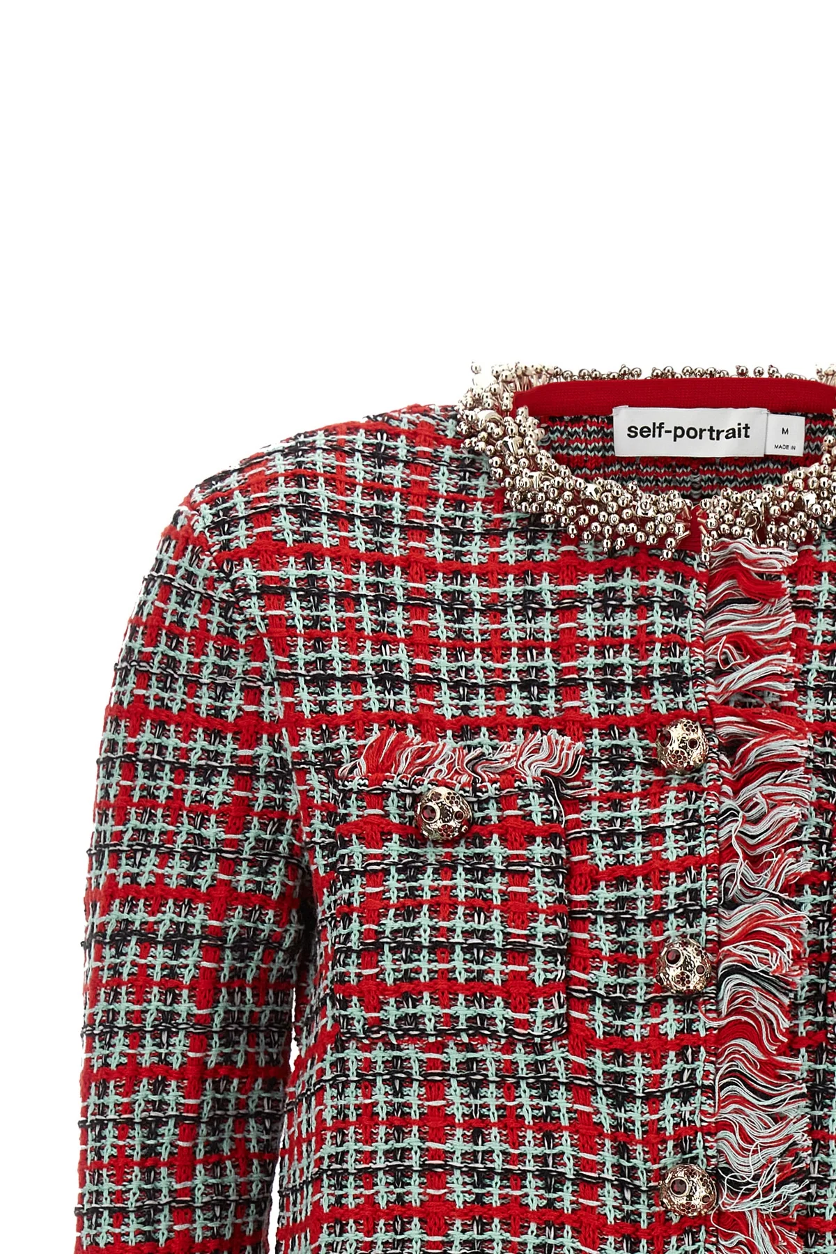 the self-portrait cropped jacket redefines the codes of contemporary tailoring t