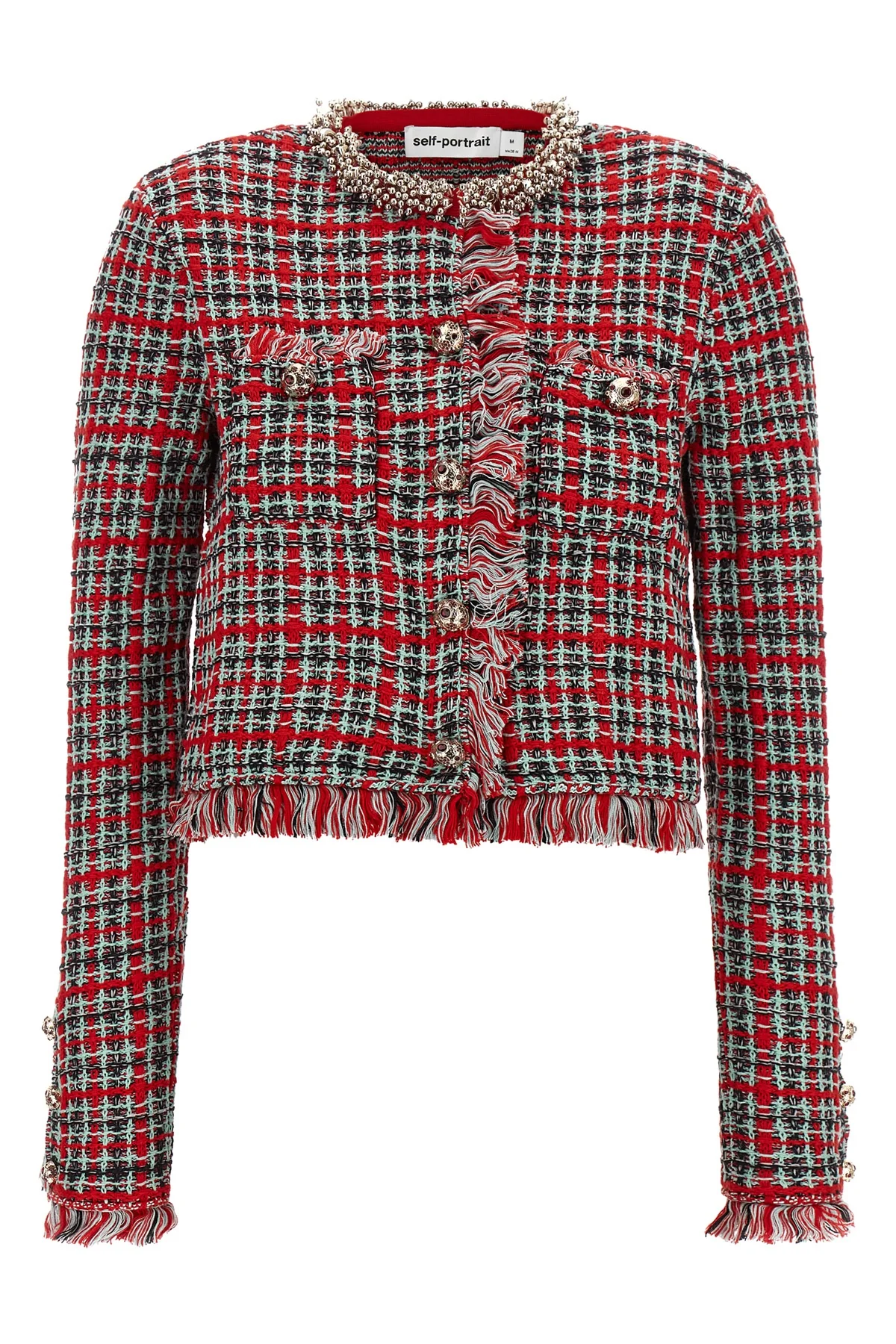 SELF PORTRAIT M the self-portrait cropped jacket redefines the codes of contemporary tailoring t