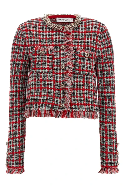 the self-portrait cropped jacket redefines the codes of contemporary tailoring t