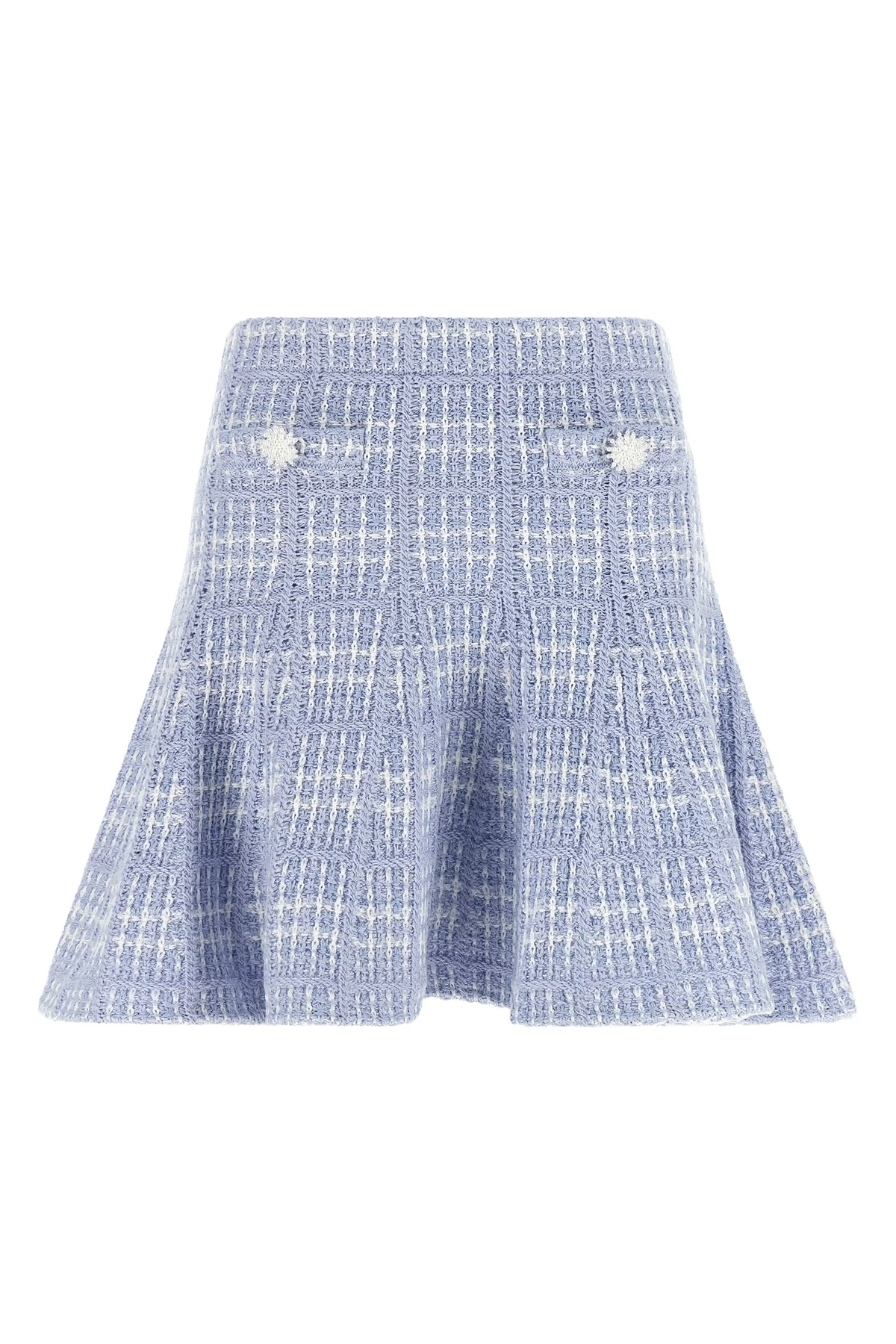 SELF PORTRAIT M the self-portrait mini skirt features a flared pattern through rigorous structur