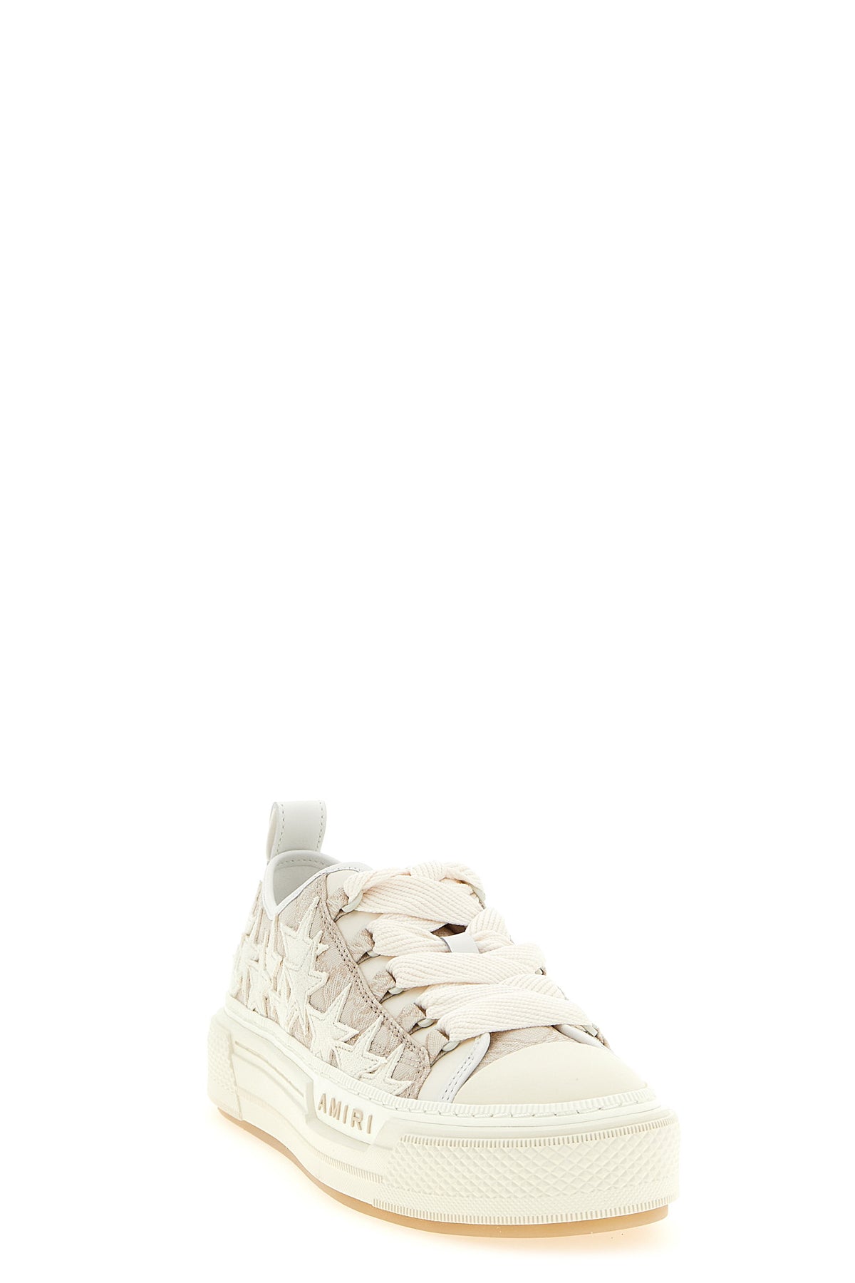 AMIRI 41 ma quad stars court low sneakers in monogram ma quad jacquard fabric and lea