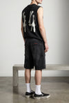 cargo short () cargo bermuda shorts in used-effect garment-dyed cotton denim