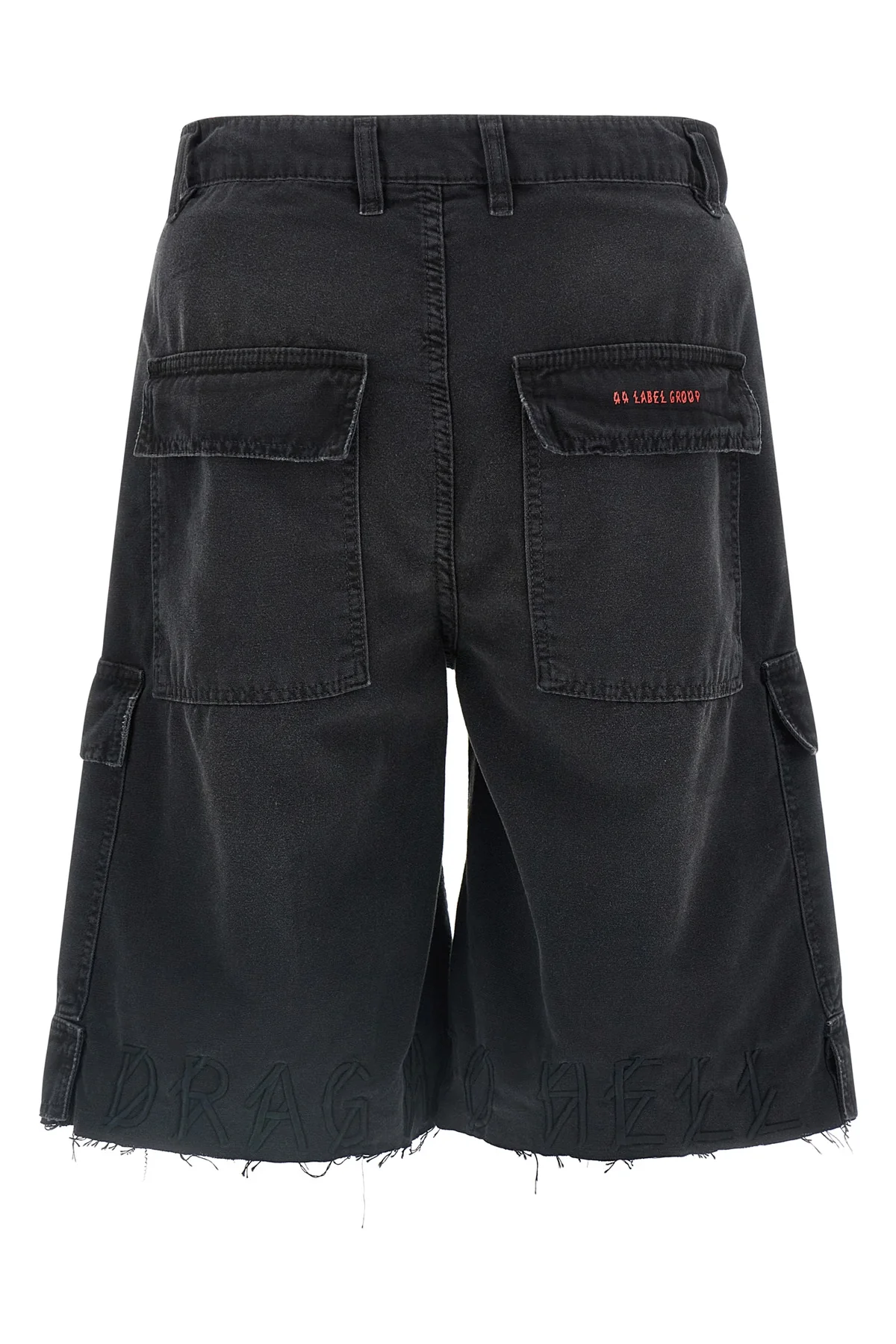 cargo short () cargo bermuda shorts in used-effect garment-dyed cotton denim