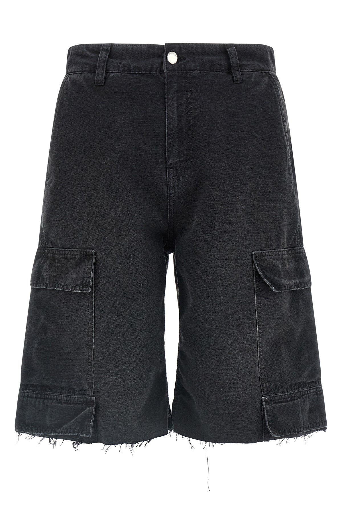 44 LABEL M cargo short () cargo bermuda shorts in used-effect garment-dyed cotton denim