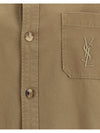 cassandre overshirt in cotton and linen gabardine