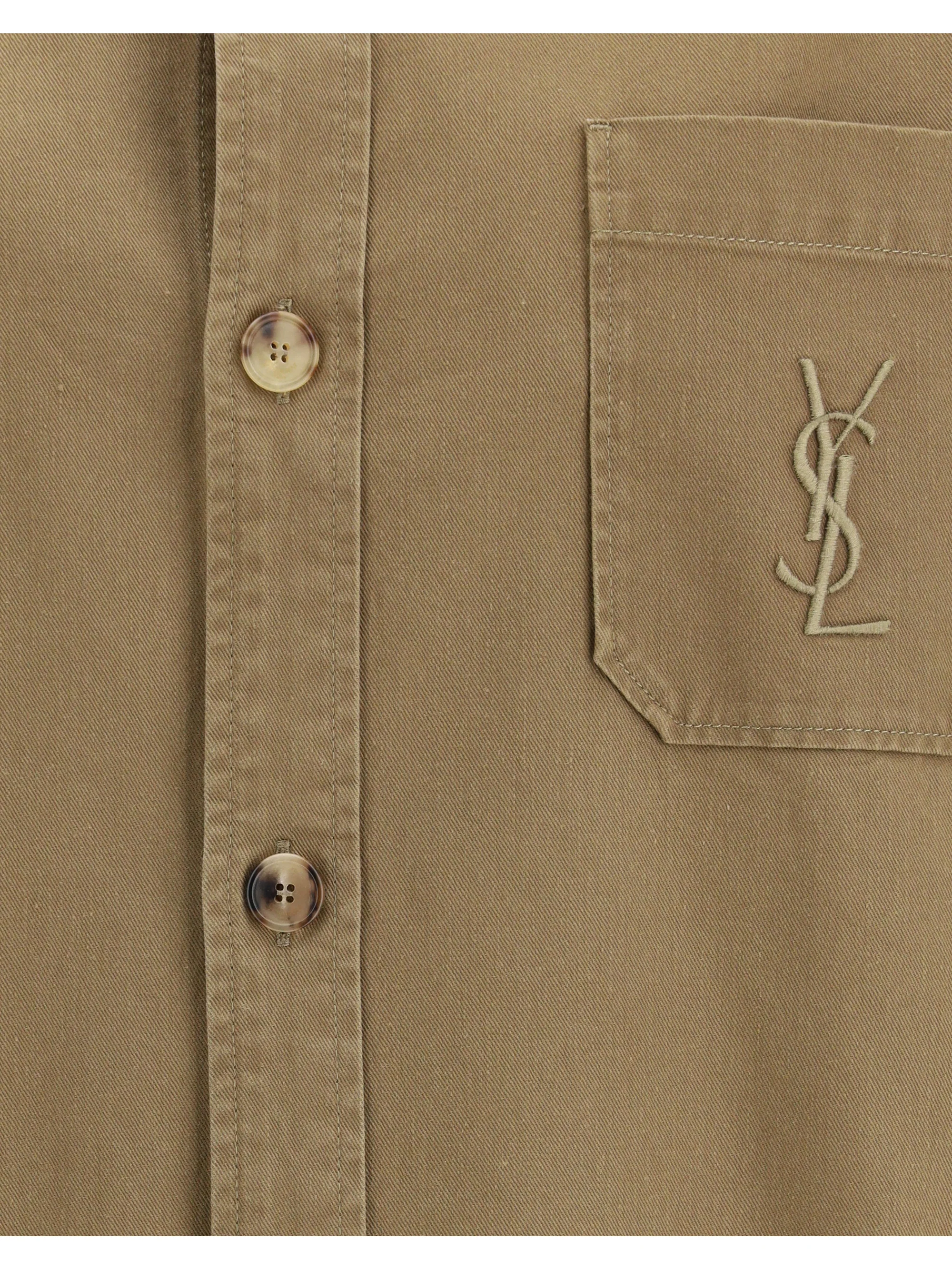 cassandre overshirt in cotton and linen gabardine