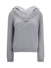 sweater with integrated scarf