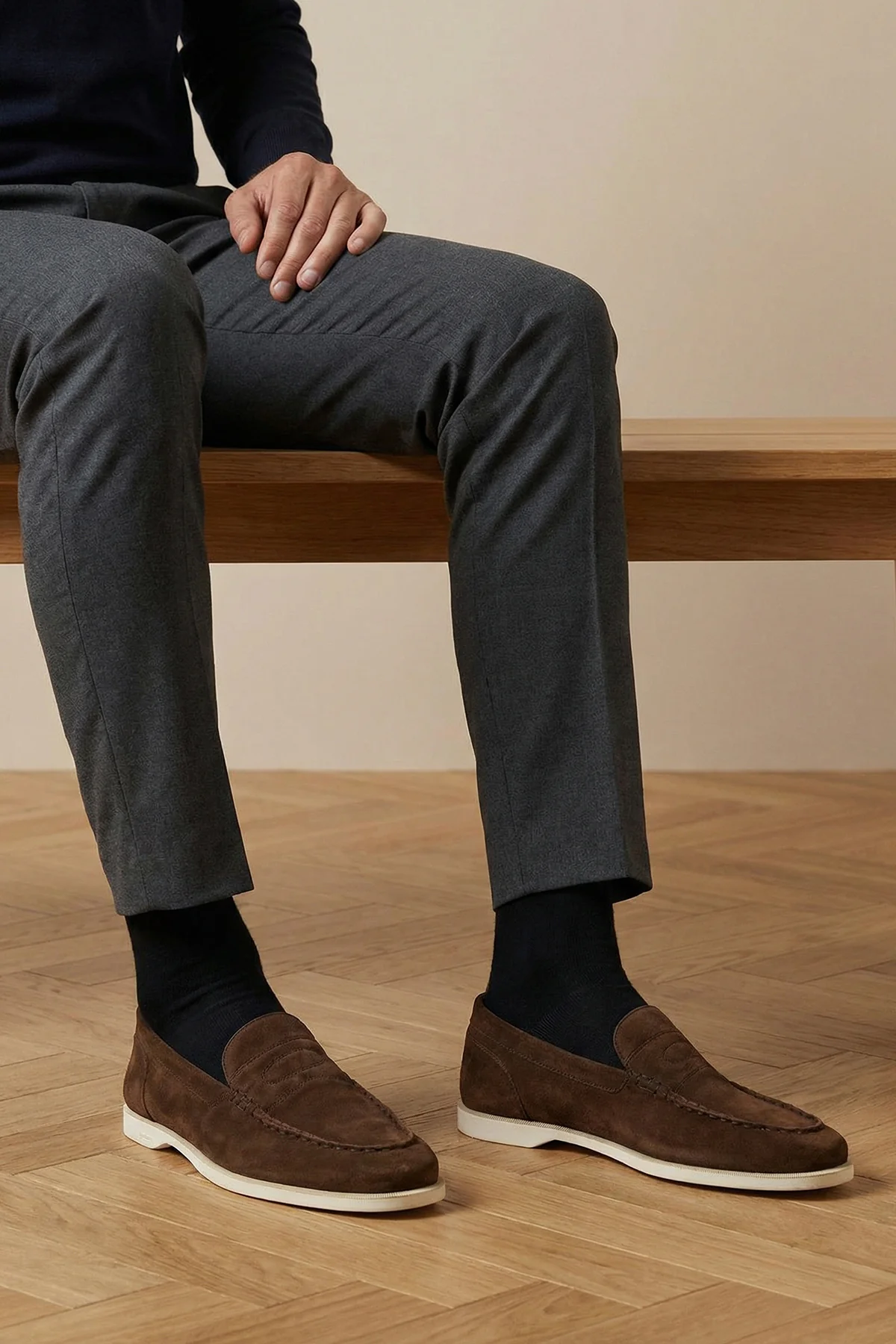JOHN LOBB 7 pace suede loafers
