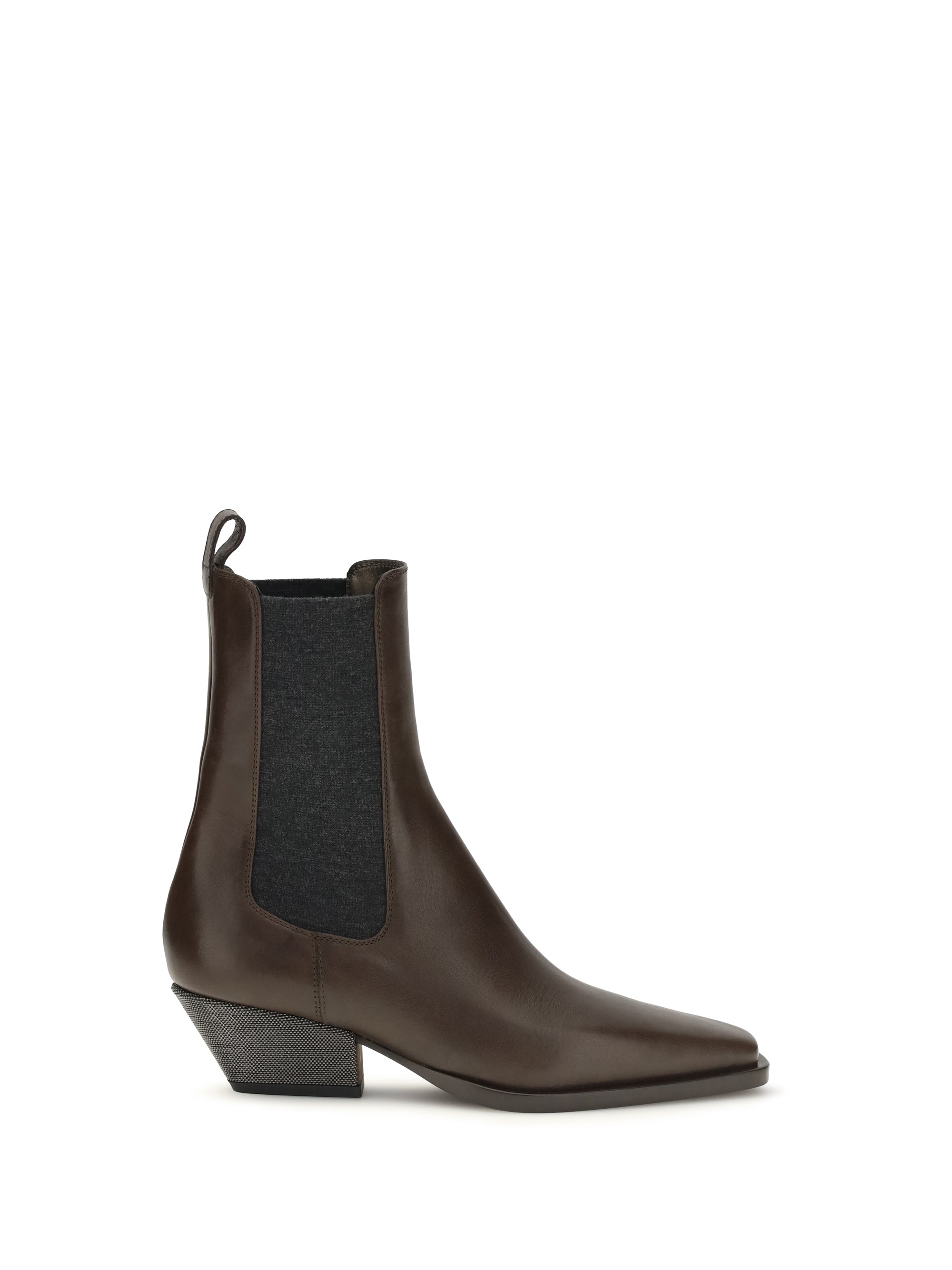 BRUNELLO CUCINELLI 37 leather ankle boots