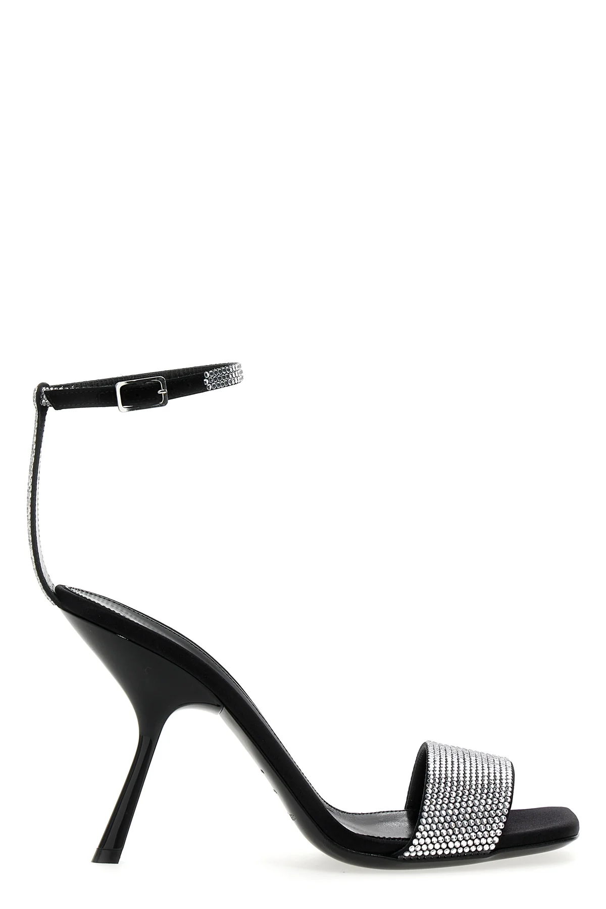 SERGIO ROSSI 40 evangelie patent leather sandals in satin