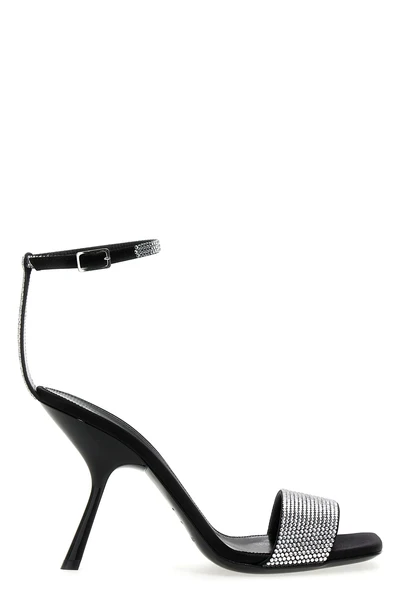 evangelie patent leather sandals in satin