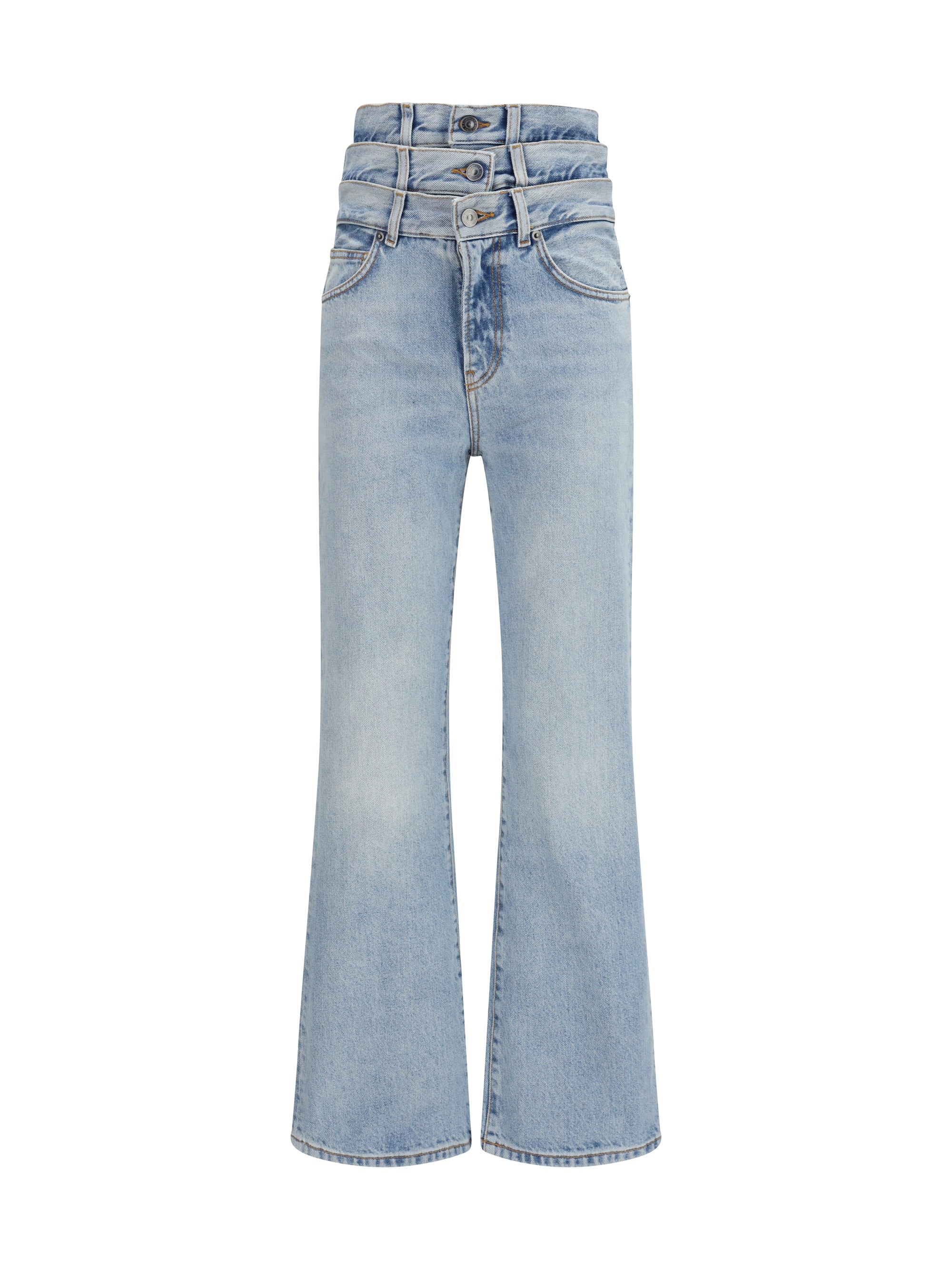FIORUCCI 26 flared jeans with triple-layer waist detail 