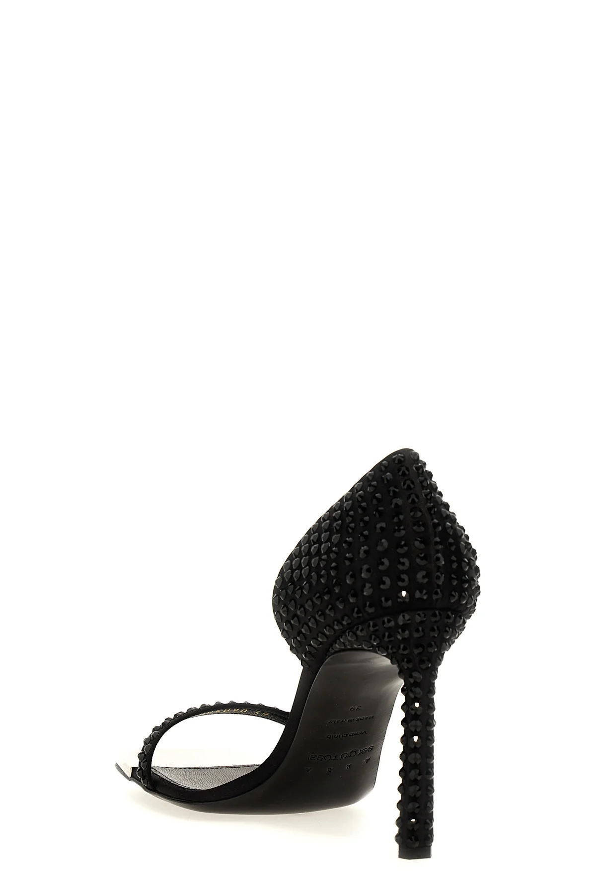 sergio rossi x area area dagger satin sandals