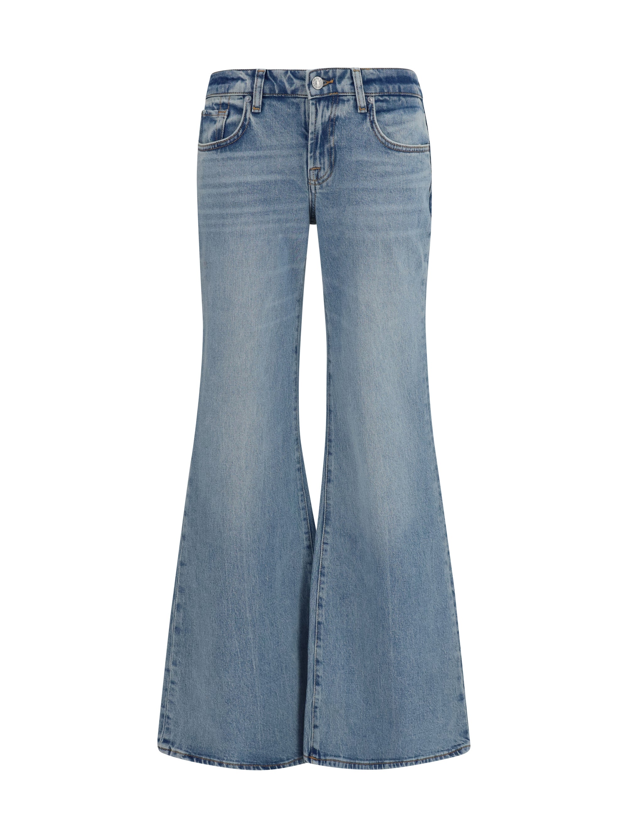 7FOR 24 low-rise five-pocket jeans