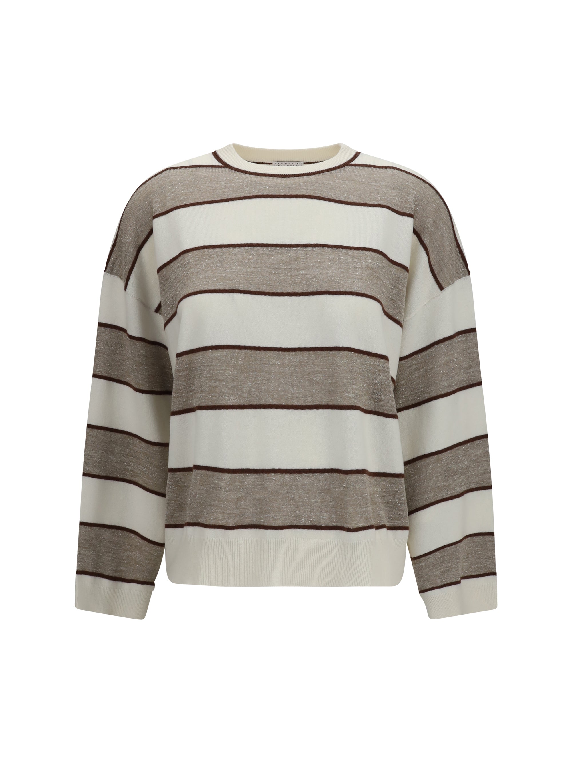 BRUNELLO CUCINELLI L striped long-sleeve sweater