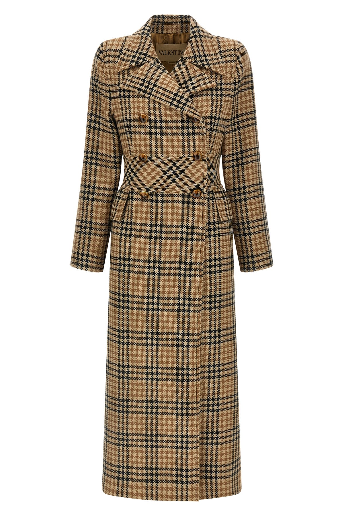VALENTINO GARAVANI 40 double-breasted virgin wool long coat