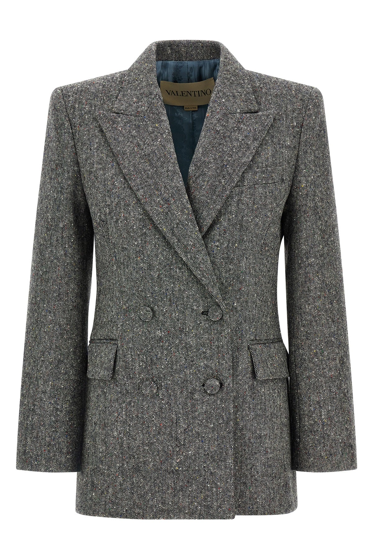 VALENTINO GARAVANI 40 double-breasted blazer in bottonato natte