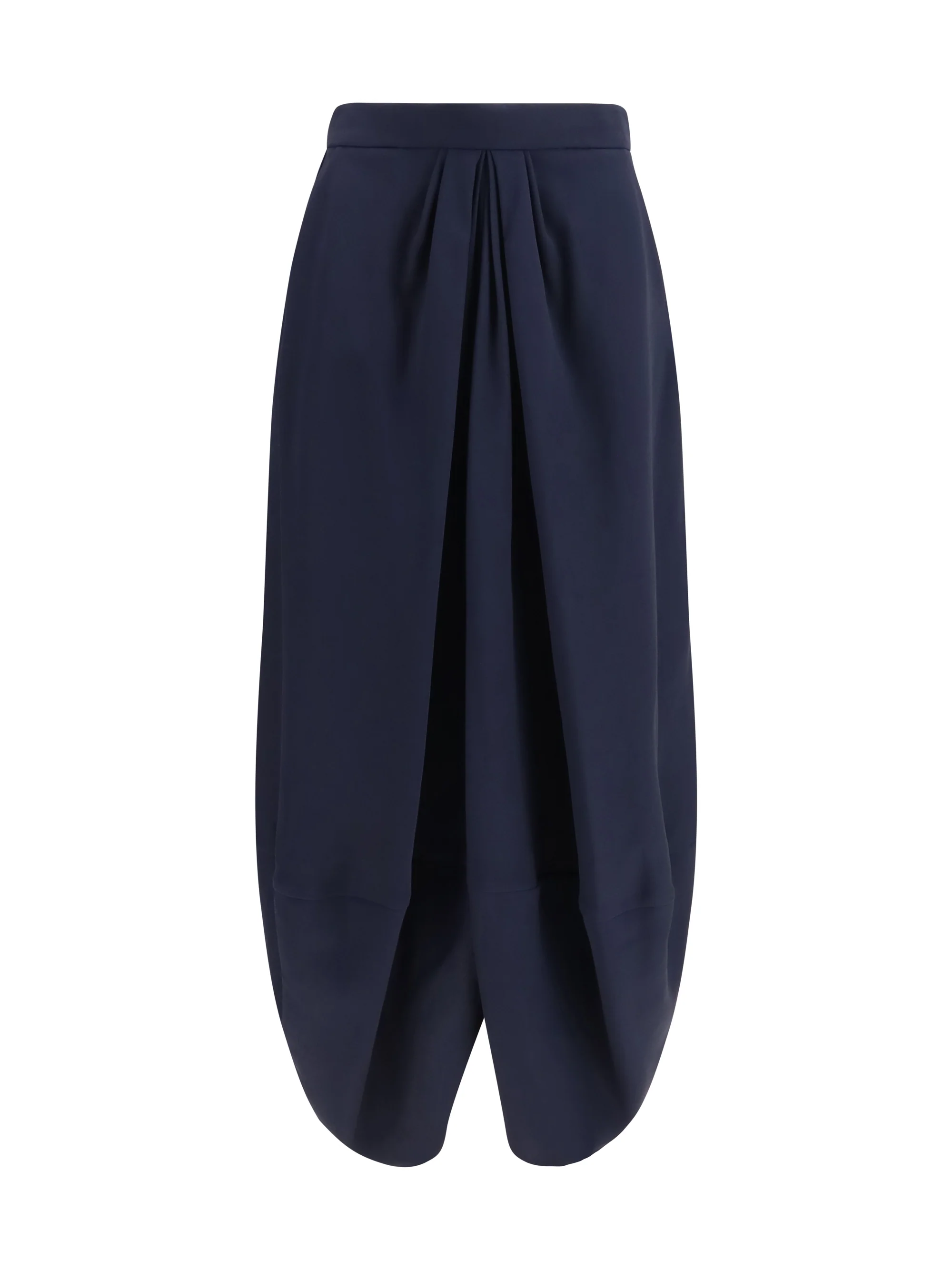 pleated silk skirt