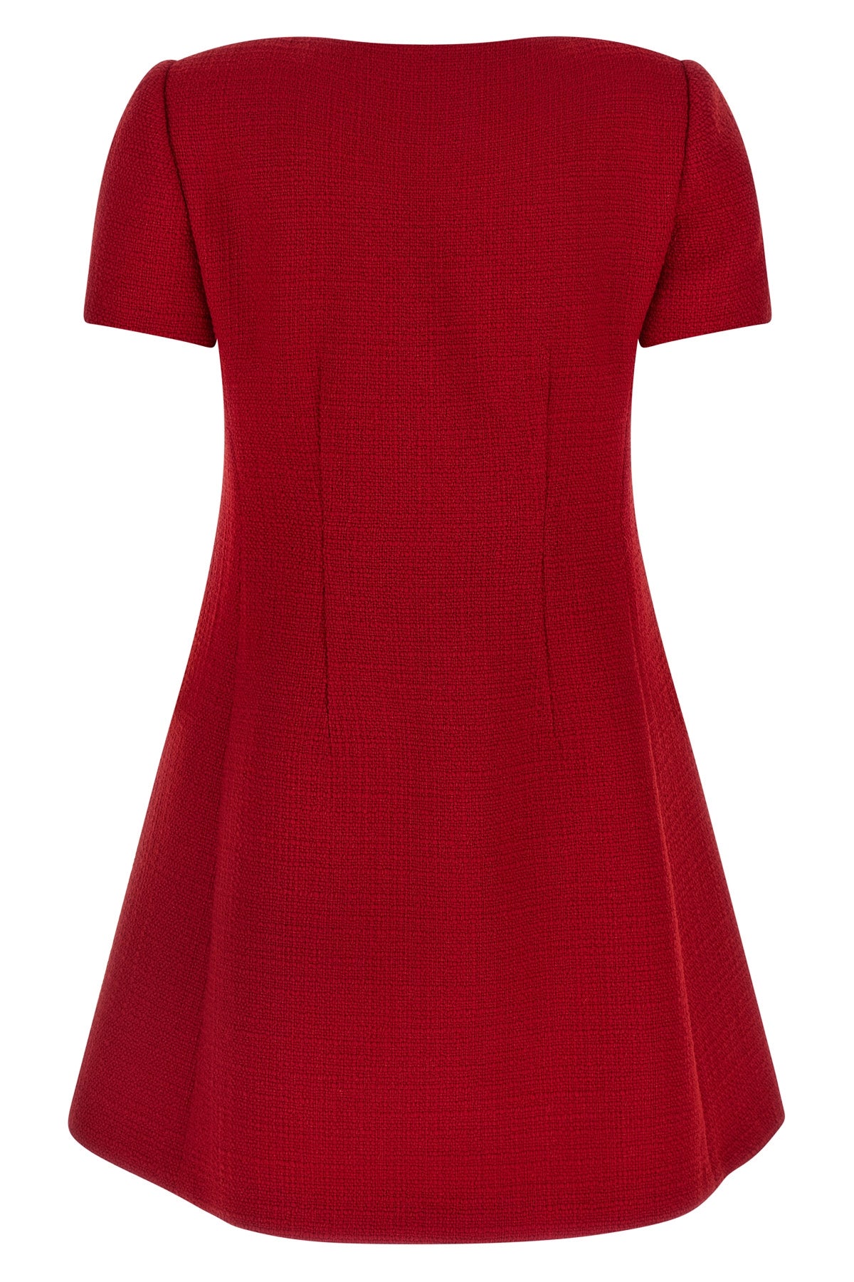 plain wool tweed mini dress