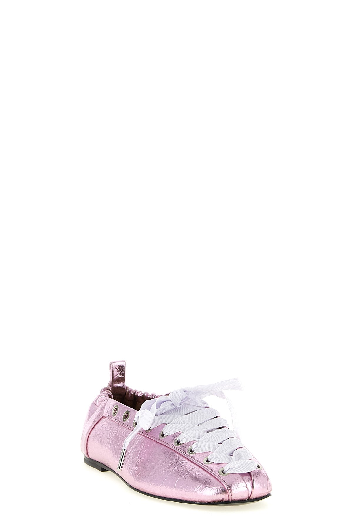 lace-up ballet flats in pélinova®