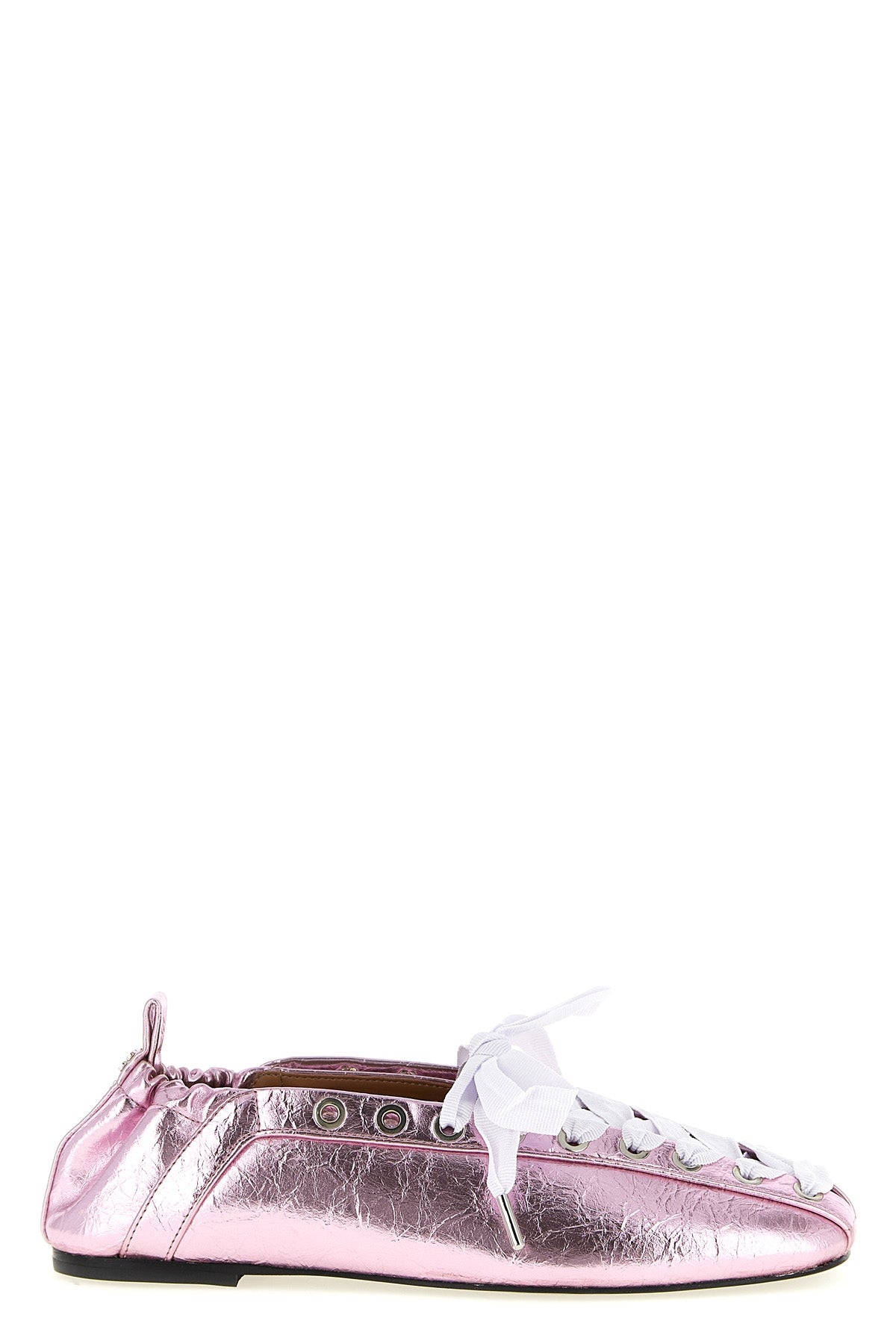 GANNI 35 lace-up ballet flats in pélinova®