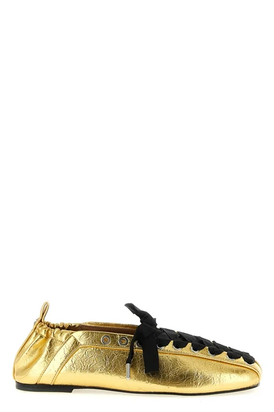 lace-up ballet flats in pélinova®