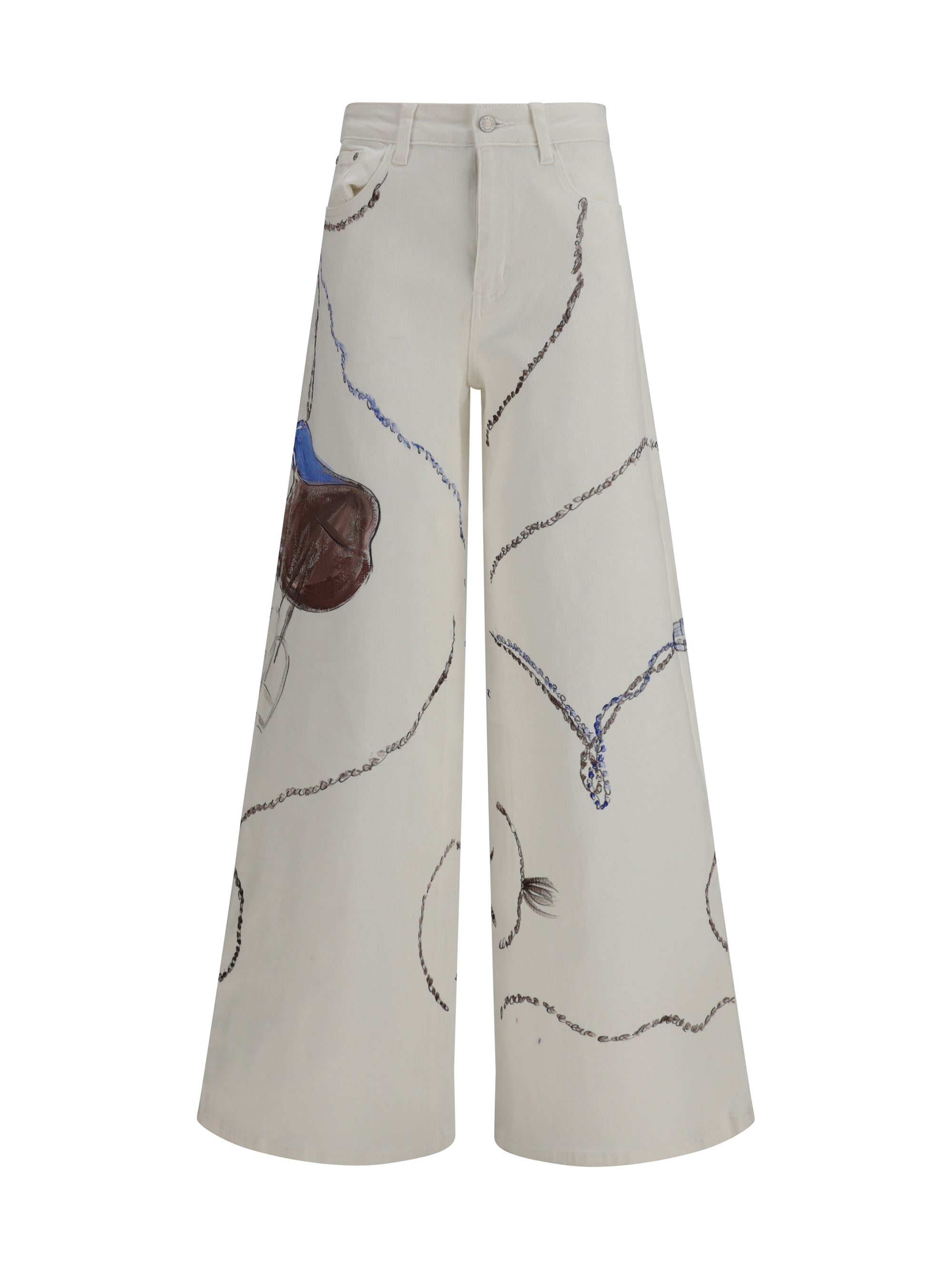 ELLA 38 palazzo long painted jeans in regular fit